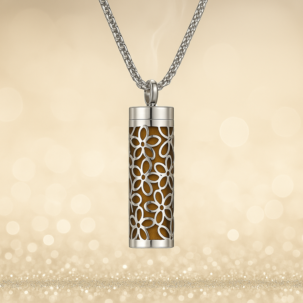 Aromatherapy Necklace; Scented Open Locket Jewelry